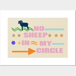 no sheep in my circle fanny Shirt Posters and Art